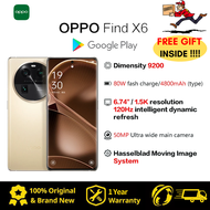 【Ready Stock】OPPO Find X6 5G Smartphone 12GB 256GB MTK Dimensity 9200 50MP Triple Main Camera 6.74'' 120Hz AMOLED Screen 80W 5G Mobile Phone