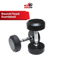 Rubber Coated Round Dumbbell Fix Dumbbell Fixed Weight Lifting Strength Training Gym Dumbbell  20kg x 2 1 PAIR