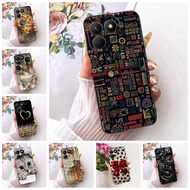 For Tecno Pova7 4G LJ6 Phone Casing For Techno Pova 7 4G Case Cover Silicone Cute Cat Luxury Flowers