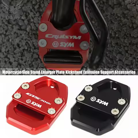 Motorcycle For SYM CRUISYM300 GTS300i JoymaxZ300 GTS 300i/300 Side Stand Enlarger Plate Kickstand Ex