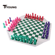 [Available] 4-Color Four Player Chess Set with Soft Chess Board for Kids and Adults