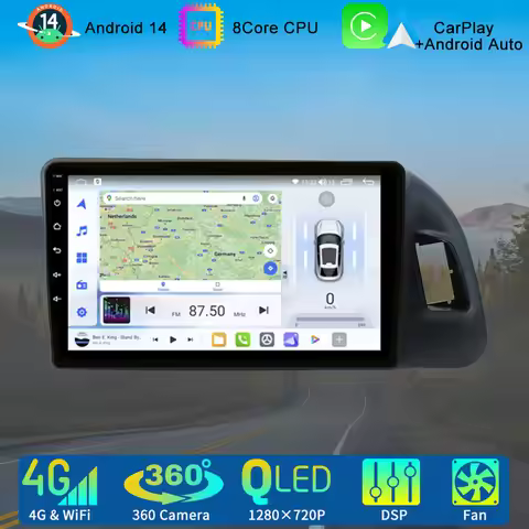 9"Android14 Car Radio Carplay For Audi Q5 8R 2008-2017 360° Camera 4G+WIFI BT GPS Navigation Head un