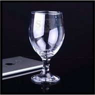 [6PCS] 300ML High Quality Champagne Round Glass Wine Glass /Goblet /Wine Glass/Drinkware (GM)