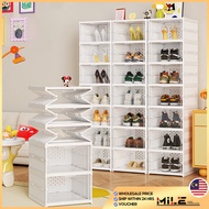 MILE/0TierFoldableShoeBoxTransparentShoeStorageBoxShoeBoxShoeRackShoeRackCabinet Shoe box/Shoe Rack 