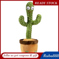 Ruba888 Electronic Dancing Cactus Toy  Decorative Talking Funny PP Cotton Portable for Home