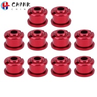 CHINK 10Pcs Single Chainring Bolts, M8 Lightweight Chainring Bolts, Durable Aluminum Alloy Single Sp