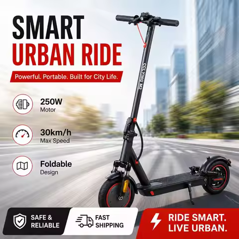 Adult Electric Scooter, 36V 10.4AH Battery, 400W Motor, 8.5-inch Puncture-resistant Tires, Top Speed
