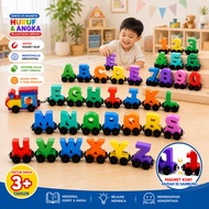 Educational Train Toys Magnetic Train Letters ABC Numbers 123 Magnetic Learning Montessori Children