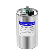 70+5 uF 70/5 MFD ±6% 370V/440V CBB65 AC Capacitor, Dual Run Round Capacitor Replacement for HVAC Mot