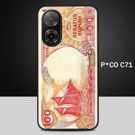Casing Glass Kaca For Poco C71 - Softcase Glass Kaca Poco C71 - Case Poco C71
