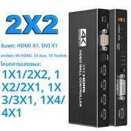 4K HDMI Video Wall Controller 3X3/2X3/2X2 วิดีโอโปรเซสเซอร์ HDMI Multi Video หน้าจอโปรเซสเซอร์ Splic