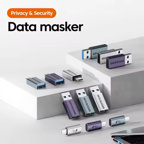 USB Data Blocker USB Charging Adapter No Data Syncing Quick Charging USB/Type-C Data Blocker Noteboo