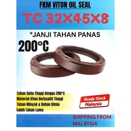 TC 32X45X8 VITON OIL SEAL FKM MATERIAL TAHAN PANAS TAHAN MINYAK