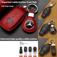 benz car leather key cover C300 C250 A180 A200 GLA CLK300 W211 W220 W140 W126 E350 S350 GLC300 auto 