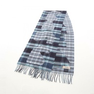 愛馬仕男士藍色羊絨圍巾（二手）