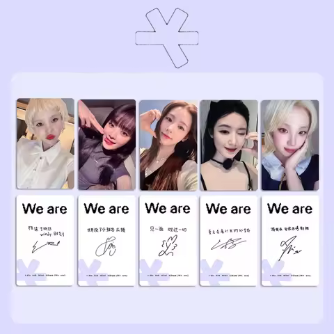 5Pcs KPOP I-DLE Peripheral Postcards WE ARE Album Member HD Photocards MiYeon Soyeon YUQI Minnie Shu
