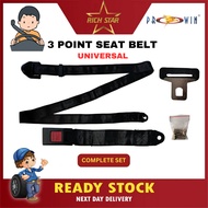 UNIVERSAL SEAT BELT FOR DRIVER & PASSENGER 3 POINT SEAT BELT CAR ACCESSORIES REAR SEAT BELT
