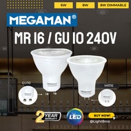 <2 YEARS WARRANTY> MEGAMAN 6W/8W 240V MR16(GU5.3)/GU10 DIMMABLE/NON DIMMABLE LED BULB