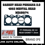 MD199174 GASKET MENTAL HEAD 1.5MM PERDANA 2.0 16V 4G63 BRAND IPE 100& MADE IN TAIWAN