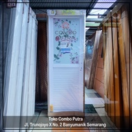 Pintu Kamar Mandi Toilet WC Galvalume Wadja Glass Door Setengah Putih