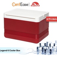 IGLOO LEGEND 5QT (4L) BEVERAGE COOLER BOX - RED/WHITE