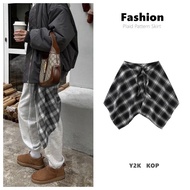 [HZA] Korean Style Y2K Plaid Skirt Fashion Womenwear
