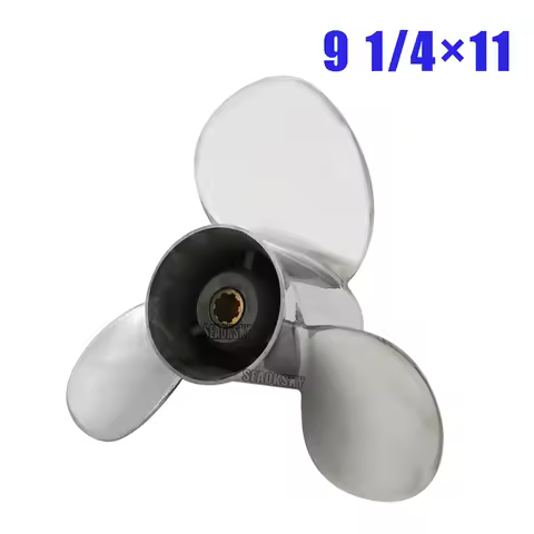 Boat Motor Stainless Steel Propeller 9 1/4X11-J for Yamaha 9.9Hp 15Hp Outboard Engine 63V-45943 63V-