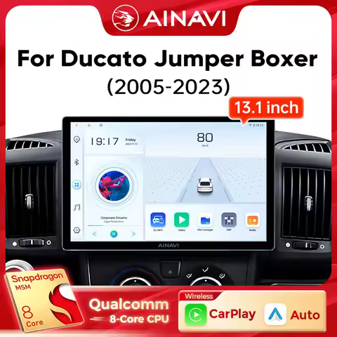 Ainavi 13.1 Inch For Fiat Ducato Citroen Jumper Peugeot Boxer Dodge Ram 2500 Car Radio Carplay Andro
