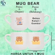 Cute Korean Aesthetic Bear Affection Mug Cute Bear after gift mug/ Cute Korean mug Hampers (MUG TEA)