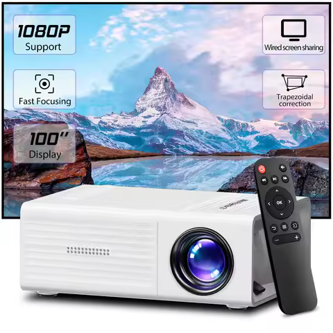 Projector Z1 Native 1080P 20 Lumens Manual Focus Home Theater Projector with HDMI USB AV 3.5mm Audio