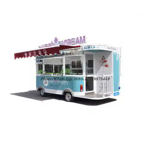 OEM 4.2m fast food kiosk street food kiosk barbecue grill taco cart for sale food truck riyadh ice k