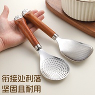 Rice scoop Upgrade Thickened rice Spoon 316 Stainless Steel Rosewood Handle rice Spoon Bump Anti-Sti