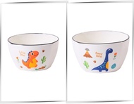 Mangkok Keramik Kecil Import Nasi Cereal Oven Safe Microwave Kukus Motif Karakter pasangan isi 2 pcs