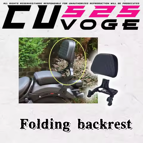 Backrest FOR VOGE CU525 CU-525 525CU Backrest Aluminum Alloy Folding Backrest