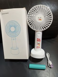 坐枱手提兩用小風扇有电池 USB Rechargeable portable fan 10元