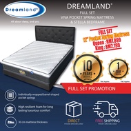 Dreamland Viva Pocket Spring Mattress &amp; Bed Frame - Full Set