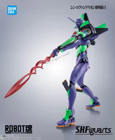 Bandai ROBOT SPIRITS SIDE EVA Evangelion Unit 1 + Cassius' Spear (Renewal Color Edition) Shin Evange