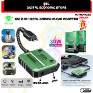 【1Yr Warranty】 PLEXTONE GS1 2 In 1 Adapter Charging and Audio 12W 30W U-Shaped Curved Plug Comfortab