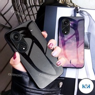 KK OPPO A98 5G 2023 Tempered Glass Phone Case For Oppo A98 A78 A 98 78 OPPOA98 5G Slim Back Cover Ha
