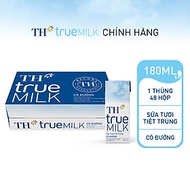Thùng 48 hộp sữa tươi tiệt trùng TH true MILK có đường 180 ml (180 ml x 48)