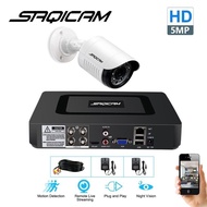 Saqicam 4CH 5MP AHD DVR Set 2MP/5MP Bullet Camera CCTV Package Kit P2P View on phone Night vision