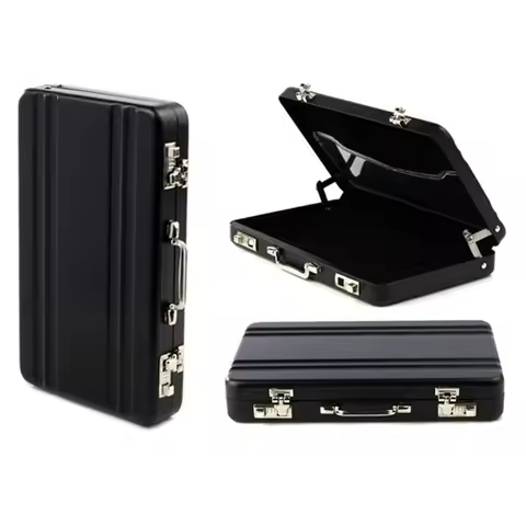 New Metal Storage Box Portable Handheld Storage Box Mini Briefcase Luggage Business Bank Card Busine