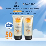 [Sunscreen 2pcs] [BPOM]ODBO X 3W Clinic Intensive UV Sunscreen Cream SPF 50+ PA+++70ml Original Sunscreen Sun Cream Korea Sun Block Intensive UV With UVA/UVB Protection Sunblock Face