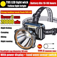 [96 hours of battery life] LED Headlight Strong light 10000m long-range Running/Fishing/Wild/Adventu