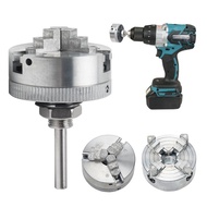 [Ready stock+fast delivery]Z011 High Carbon Steel Mini Drill Chuck Metal 3 Jaws Manual Lathe Chuck Clamp Jaw Manual Chuck Independent Turning Machine