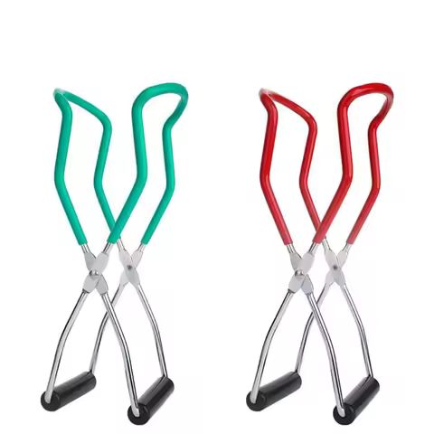 Stainless Steel Canning Jar Lifter KitchenTool with Grip Handle Anti-Clip Can Tong Clip Heat Resista