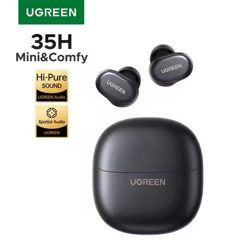 UGREEN Dots Wireless Earbuds Bluetooth 6.0 in Ear Buds Light Weight Headphones,Deep Bass Sound, 35H 