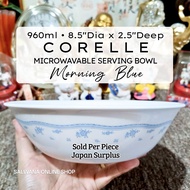 960ml CORELLE USA MORNING BLUE MICROWAVABLE SERVING BOWL 1PC • Japan Surplus
