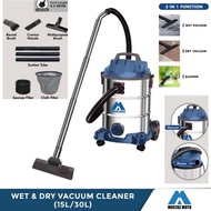 Mostaz Moto 15L & 30L (3IN1) Vacuum Cleaner  | Wet & Dry Vacuum Cleaner | Vacuum + Blower | MSVC-15 