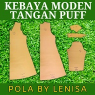 Kebaya Moden Tangan Puff [ Pola Dewasa ] Pola Premium By Lenisa